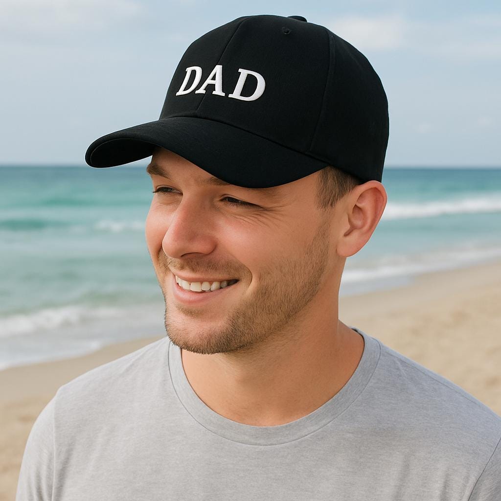 Personalised Embroidered Dad Sun Cap – Custom Baseball Hat for Men – Gift for Dad or Grandad