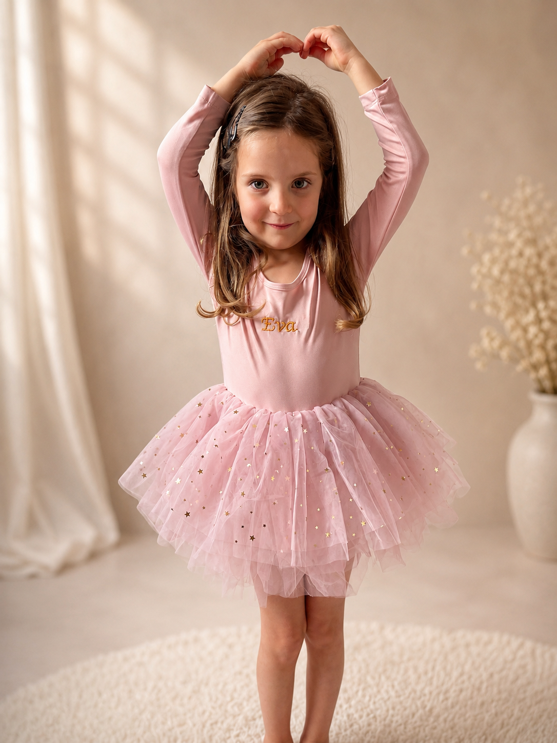 Personalised Girls Tutu Dress, Custom Embroidered Birthday Party Outfit, Toddler Ballet Dress and Hair Bow Set, Flower Girl Gift