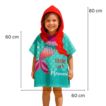 Kids Hooded Poncho Towel – Quick-Dry Microfibre Wrap for Beach & Pool | The Bunny Hat