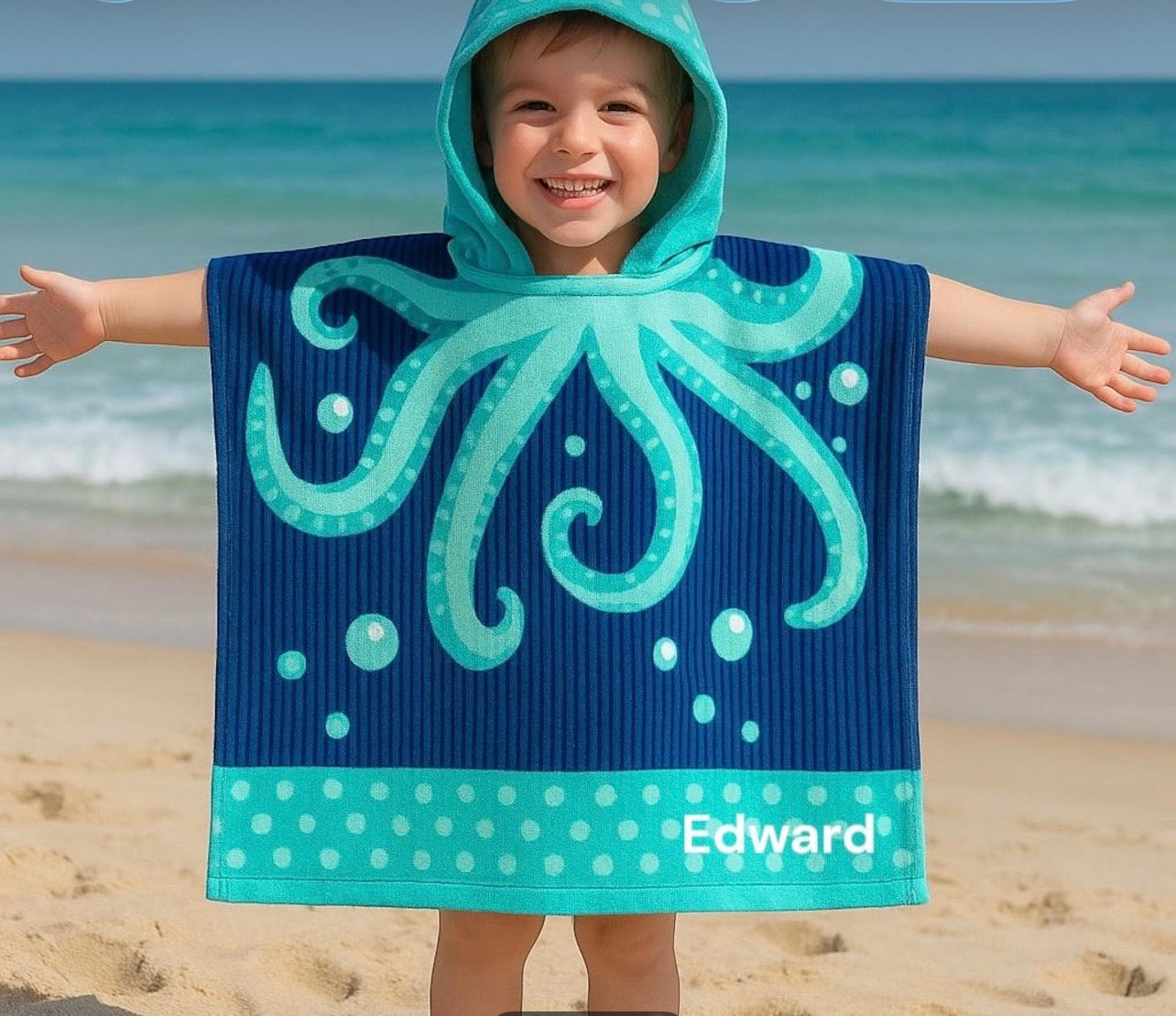 Kids Hooded Poncho Towel – Quick-Dry Microfibre Wrap for Beach & Pool | The Bunny Hat