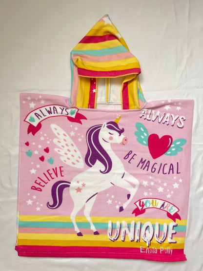 Kids Hooded Poncho Towel – Quick-Dry Microfibre Wrap for Beach & Pool | The Bunny Hat