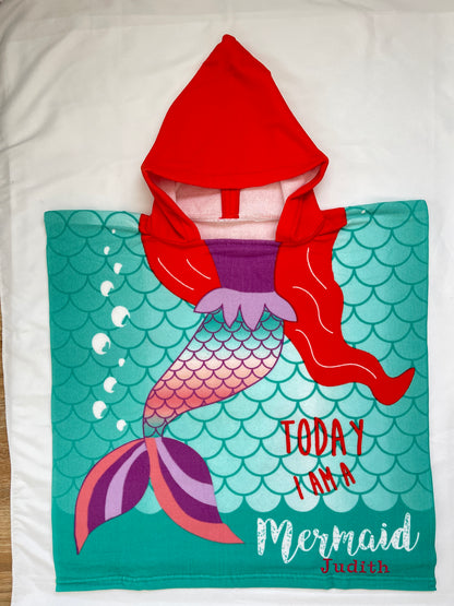 Kids Hooded Poncho Towel – Quick-Dry Microfibre Wrap for Beach & Pool | The Bunny Hat