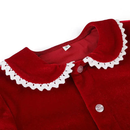1st Christmas, Personalized Red Christmas Family Matching Outfits - Festive Ruffle Set for Girls and Boys with Name Embroidery - Perfect for Christmas Eve